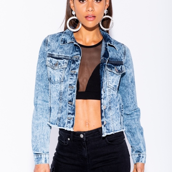 Parisian Jackets & Blazers - Last One! NWT Acid Wash Denim Jeans Jacket